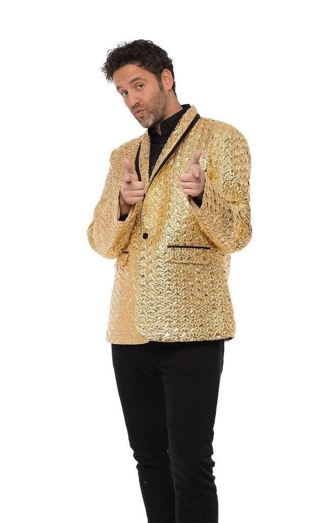 Gouden Blazer Heren, Hobby en Vrije tijd, Feestartikelen, Nieuw, Verzenden