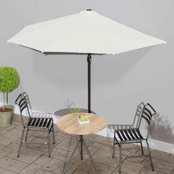 vidaXL Balkonparasol half met aluminium paal 300x155 cm, Verzenden, Nieuw