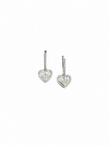Oorbellen - 18 karaat Witgoud - 2.07ct. tw. Diamant, Nieuw