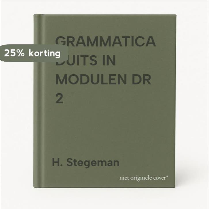 GRAMMATICA DUITS IN MODULEN DR 2 9789003238719 H. Stegeman, Boeken, Schoolboeken, Gelezen, Verzenden