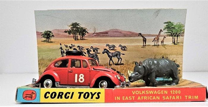 Corgi 1:43 - Modelauto - VW East African Safari, Hobby en Vrije tijd, Modelauto's | 1:5 tot 1:12