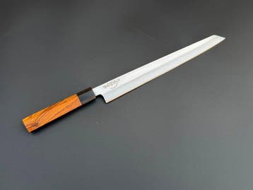 Keukenmes - Handgemaakte mes, gesmeed staal, houten handvat,