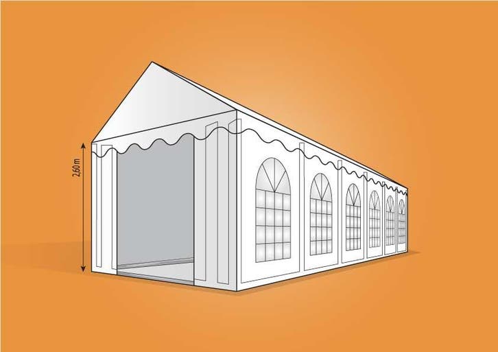 Ambisphere | 5x12m XXL WIT Feesttent-Partytent, Tuin en Terras, Partytenten, Partytent, Nieuw