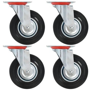 vidaXL Zwenkwielen 4 st 125 mm, Verzenden