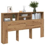 vidaXL Hoofdbordkast Artisan Eiken 180x19x103,5 cm Bewerkt, Verzenden