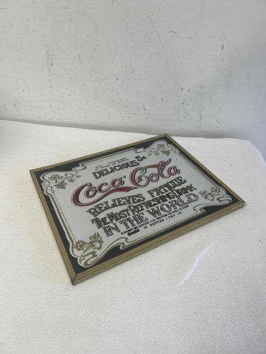 Coca-Cola - Coca Cola Trademark. Wandspiegel - Coca Cola -, Antiquités & Art, Antiquités | Assiettes décoratives & Carrelages