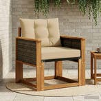 vidaXL Buiten Midden Sofa Massief Acacia Hout Naturel, Tuin en Terras, Verzenden, Nieuw