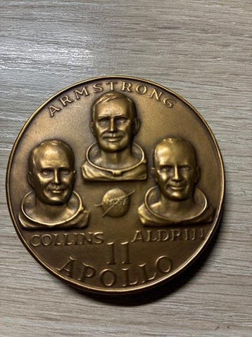 Médaille commémorative dApollo 11 - 1960-1970 - Premier, Antiek en Kunst