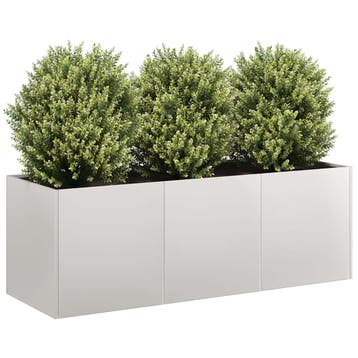 vidaXL Plantenbak 120x40x40 cm roestvrij staal, Verzenden