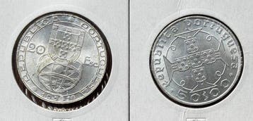 Portugal en São Tomé en Príncipe. Lote de 2 Moedas