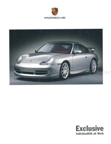 2000 PORSCHE 911 | BOXSTER EXCLUSIVE BROCHURE DUITS