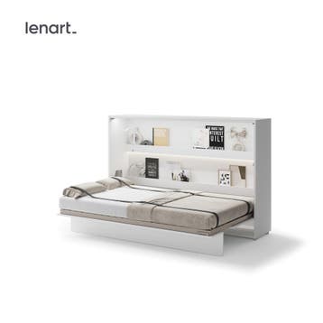Lenart Bed Concept Horizontaal Opklapbed 120x200 - Wit