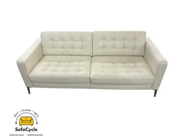 3-zitsbank IKEA wit in leder/kunstleder – tweedehands, Maison & Meubles, Verzenden