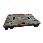 Rolplateau zwart 80 x 60 x 20 cm 2 vaste wielen 2, Ophalen of Verzenden