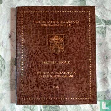 Vaticaan jaarset 2023 100ste geboortedag van Don Lorenzo..., Postzegels en Munten, Munten | Europa | Euromunten, Vaticaanstad