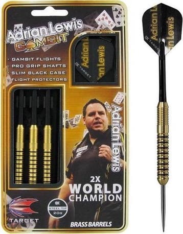 Target Darts – Adrian Lewis Brass Darts - 20 gram, Sport en Fitness, Ophalen of Verzenden, Nieuw, Pijlen