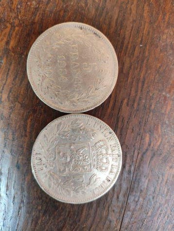 Europa. 5 Francs 1834 1865 Belgien/Frankreich (Zonder