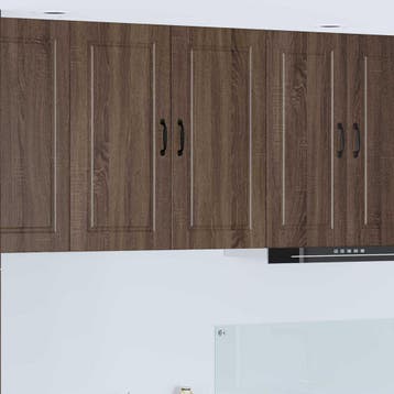 vidaXL Wandkast PORTO Bruin Eiken 80 x 31 x 80 cm Bewerkt, Verzenden