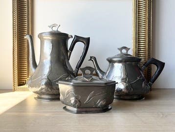 Orivit - Koffie- en theeservies (3) - Tin - Orivit,, Antiek en Kunst