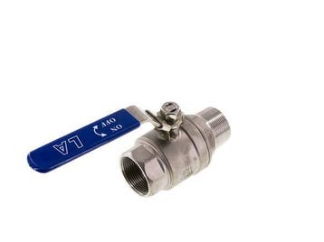 Robinet à boisseau sphérique à 2 voies en acier inoxydable,, Verzenden