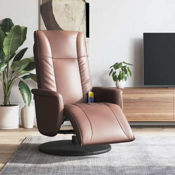 vidaXL Massagestoel verstelbaar met voetensteun kunstleer, Verzenden, Nieuw