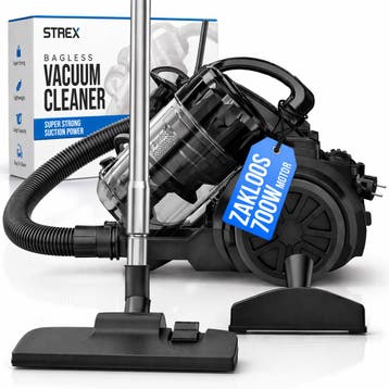 Strex Stofzuiger Zonder Zak - 700W Krachtige Zakloze, Verzenden, Nieuw