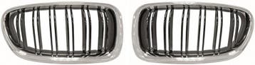 Dubbelspijls Nieren Chroom Zwart BMW 5 Serie F10 F11 B5699, Auto-onderdelen, Nieuw, Voor, BMW