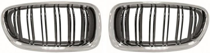 Dubbelspijls Nieren Chroom Zwart BMW 5 Serie F10 F11 B5699, Auto-onderdelen, Carrosserie, Nieuw, BMW, Voor, Links, Rechts