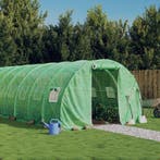 vidaXL Tuinkas met stalen frame 72 m² 24x3x2 m groen, Verzenden, Nieuw