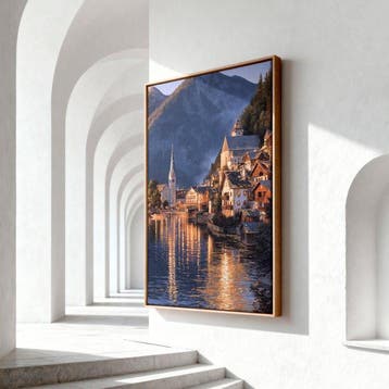 Iconica - Alpine Town - unique 1/1 XXL (150 x 100 cm), Antiek en Kunst