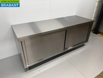 Armoire de travail HCB en acier inoxydable, 2 portes, Verzenden