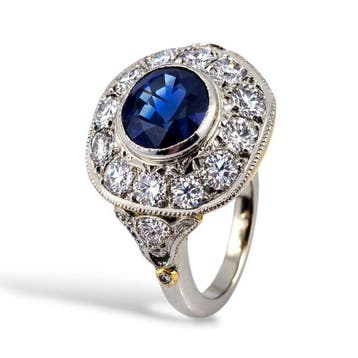 Ring - 18 karaat Witgoud, 18k witgoud ring met 3,5 ct, Nieuw