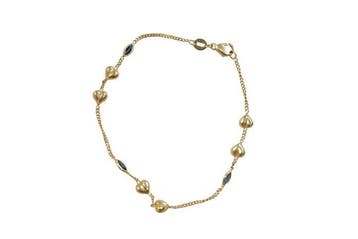Armband - 19.2 kt. Geel goud Saffier - hart, Bijoux, Sacs & Beauté