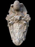 sculptuur, Fregio araldico cascate antiche - 41 cm -