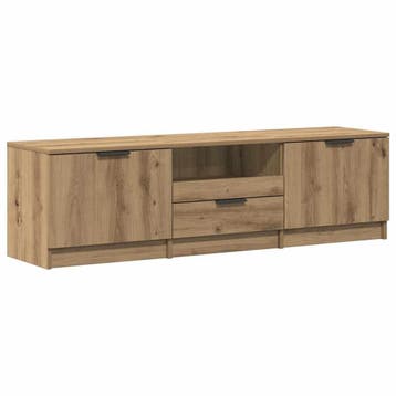 Tv-meubel Eiken 140cm | Tweede Kansje | OP = OP, Gebruikt, 100 tot 150 cm, Verzenden, Minder dan 100 cm