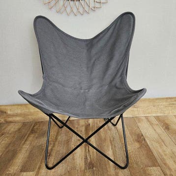 Chaise - Chaise papillon Butterfly (3107) - Toile, Fer