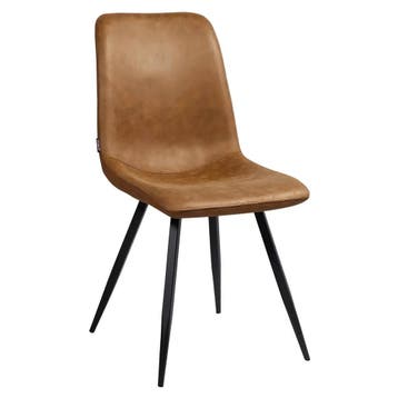 Stoelen | SPECTRA | Microvezel/Metaal | Cognac | Zwarte, Verzenden