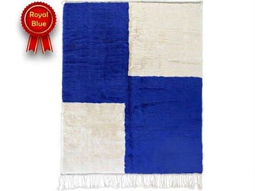 Berber - Vloerkleed - 240 cm - 160 cm - Blauw tapijt 240x160, Nieuw