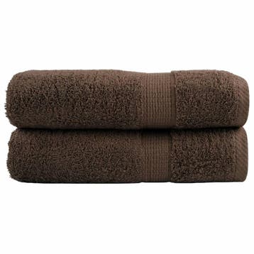 vidaXL Handdoeken SOLUND 2 st 600 g/m² 50x100 cm bruin, Verzenden, Nieuw