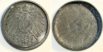 Duitsland 10 Pfennig o Jsz gigantischer Praegefehler,unik..., Verzenden, België