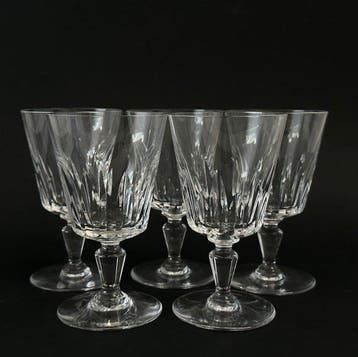 Baccarat Set 5 Bicchieri Vino in Cristallo Baccarat -