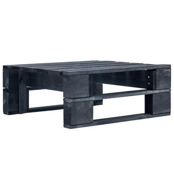 vidaXL Tuinhocker pallet hout zwart, Verzenden