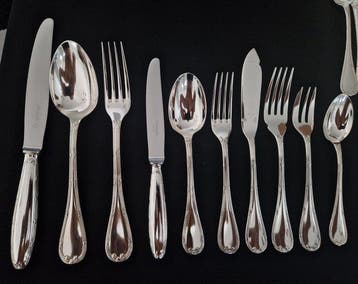 Christofle - Bestekset voor 12 personen (126) - Gekruiste