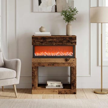 vidaXL Elektrische haard Oud hout 64 x 30 x 87 cm Bewerkt, Verzenden