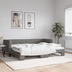 vidaXL Slaapbank met onderschuifbed 80x200 cm stof, Verzenden, Nieuw