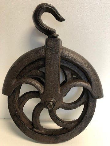 Industriële apparatuur - Polen - Gietijzeren katrol, Antiek en Kunst