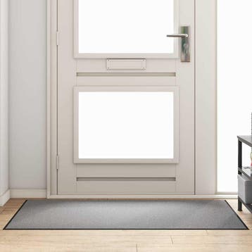vidaXL Deurmat Grijs en Zwart 90 x 150 cm 100% Polyamide, Verzenden