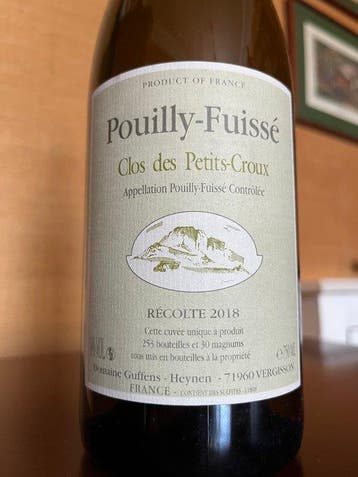 2018 Domaine Guffens-Heynen Clos des Petits-Croux -, Nieuw