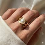 Sans prix de réserve - Bague - 18 carats Or jaune Perle