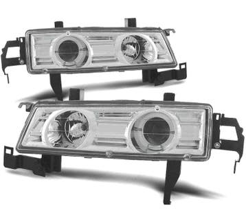 Phares Pour Honda Prelude 92-96 Angel Eyes Fond Chromé, Verzenden, Nieuw